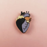 Anatomical Heart Pin - Black