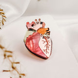 Anatomical Heart Pin - Rose Gold