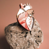 Anatomical Heart Pin - Rose Gold
