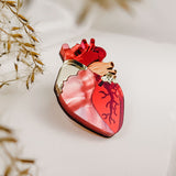 Anatomical Heart Pin - Red