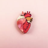 Anatomical Heart Pin - Red
