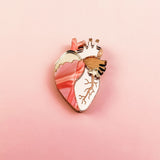 Anatomical Heart Pin - Rose Gold