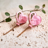 Herz-Ballon-Ohrstecker - Rosa