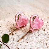 Herz-Ballon-Ohrstecker - Rosa