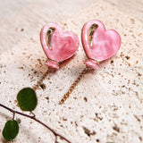 Herz-Ballon-Ohrstecker - Rosa