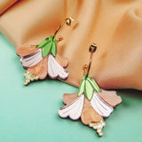 Hibiscus Earrings - Peachy Haze