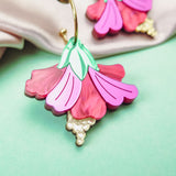Hibiscus Earrings - Vivid Magenta