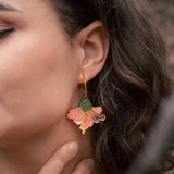 Hibiscus Earrings - Peachy Haze