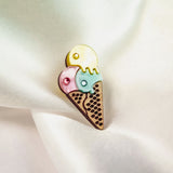 Ice Cream Pin - Blue