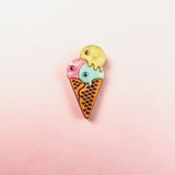 Ice Cream Pin - Blue