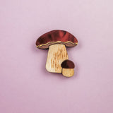 King Bolete Mushroom Pin