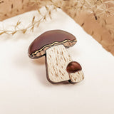 King Bolete Mushroom Pin