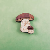 King Bolete Mushroom Pin