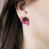 Minimalistische Ohrstecker - Holographic Pink