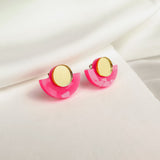 Minimalistische Ohrstecker - Holographic Pink