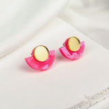 Minimalistische Ohrstecker - Holographic Pink