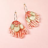 Organic Floral Hoops - Coral