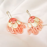 Organic Floral Hoops - Coral