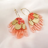 Organic Floral Hoops - Coral