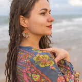 Organic Floral Hoops - Coral