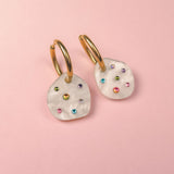 Rainbow Dots Hoops