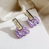 Romantic Tulip Earrings - Purple