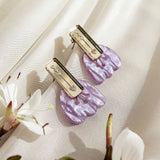 Romantic Tulip Earrings - Purple
