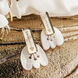 Romantic Tulip Earrings - White
