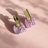 Romantic Tulip Earrings - Purple