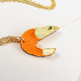 Shrimp Pendant Necklace