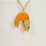 Shrimp Pendant Necklace