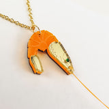 Shrimp Pendant Necklace