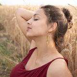 Wheat Statement Earrings